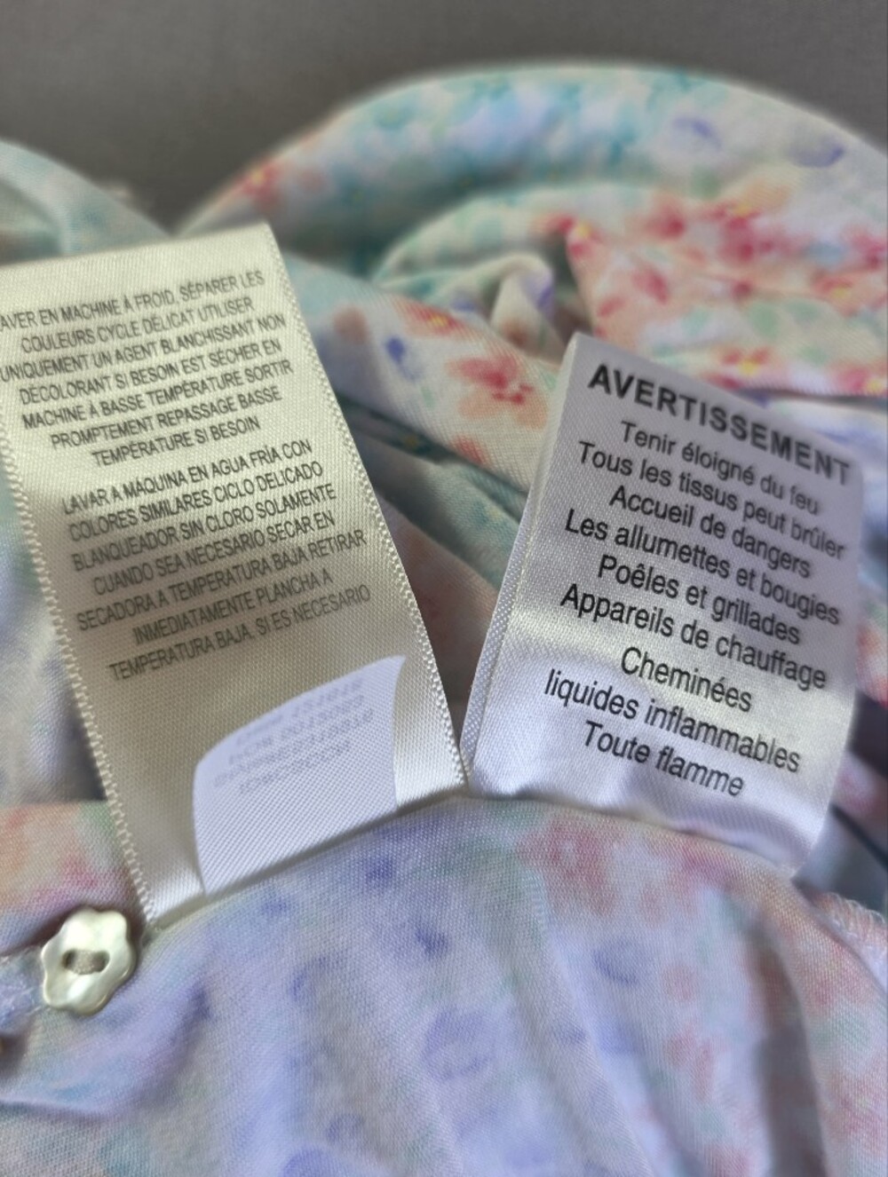 Eileen West Pastel Floral Nightgown - Pink Blue Mint Women'a Size M Cottagecore - Picture 7 of 12